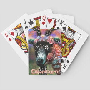 Whimsical Floral Ziege Capricorn Personalisiert Spielkarten