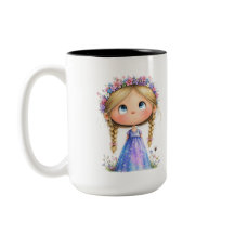 Whimsical Flower Crown Mädchen Süße Kinder Kunst