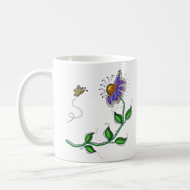Whimsical Flower Mug (Gauche)