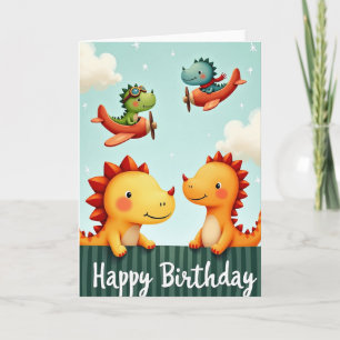 Whimsical Flying Geburtstagskarte Karte