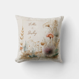 Whimsical Folk Art Floral Wedding Kissen