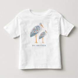 Whimsical Folk Art Storch | Big Brother Kleinkind T-shirt