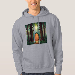 Whimsical Forest and Hidden Fairy Door - Naturelek Hoodie