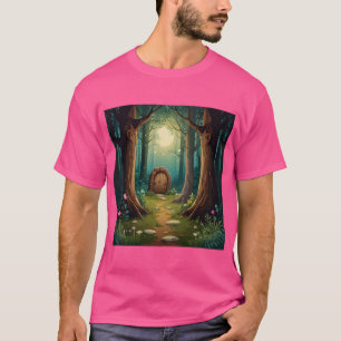 Whimsical Forest and Hidden Fairy Door - Naturelek T-Shirt