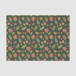 Whimsical Forest Blume & Blätter Seidenpapier
