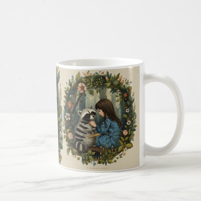 Whimsical Forest Coffee Mug – „Alice & das Schweig Kaffeetasse (Rechts)