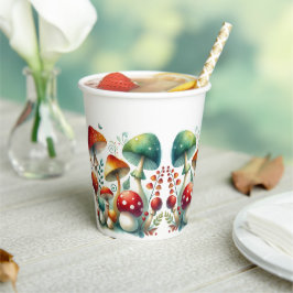 Whimsical Forest Mushroom Baby Dusche Pappbecher