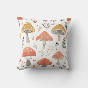 Whimsical-Forest-Pilz-Muster-Wurfkissen Kissen
