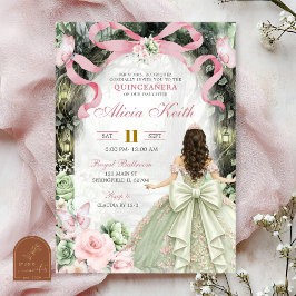 Whimsical Forest Pink Sage Schleife Coquette Schme Einladung