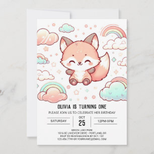 Whimsical Fox 1. Einladung