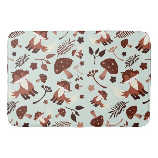 Whimsical Fox Bath Mat Badematte (Vorderseite)