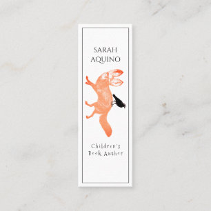 Whimsical Fox Crow Lesezeichen für Kinderbuch-Aut Mini Visitenkarte