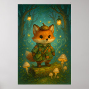 Whimsical Fox Explorer Kunst Poster