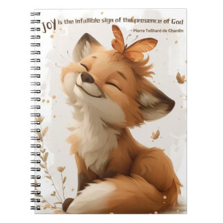 Whimsical Fox Joyful Notebook - Positive Vibes Notizblock