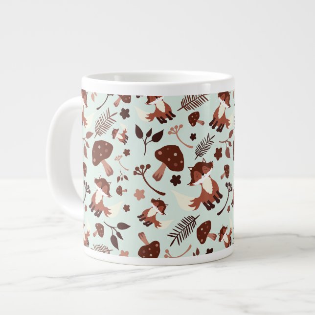 Whimsical Fox Jumbo-Tasse (Vorderseite Links)