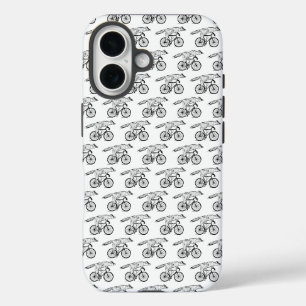Whimsical Fox on Bicycle Art Print iPhone 16 Hülle