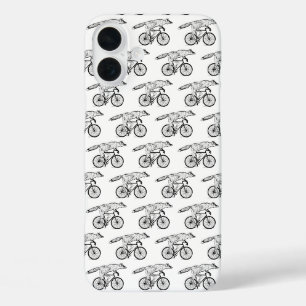 Whimsical Fox on Bicycle Art Print iPhone 16 Plus Hülle
