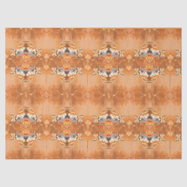 Whimsical Fox - Orange Trendy Tissue Paper Seidenpapier (Vorderseite)