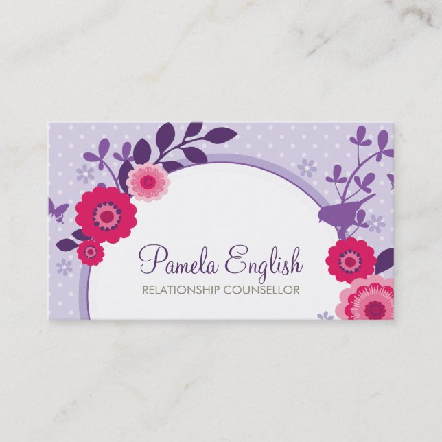 WHIMSICAL FRESH BUSINESS CARD :: aufgeklärt Visitenkarte (Vorderseite)