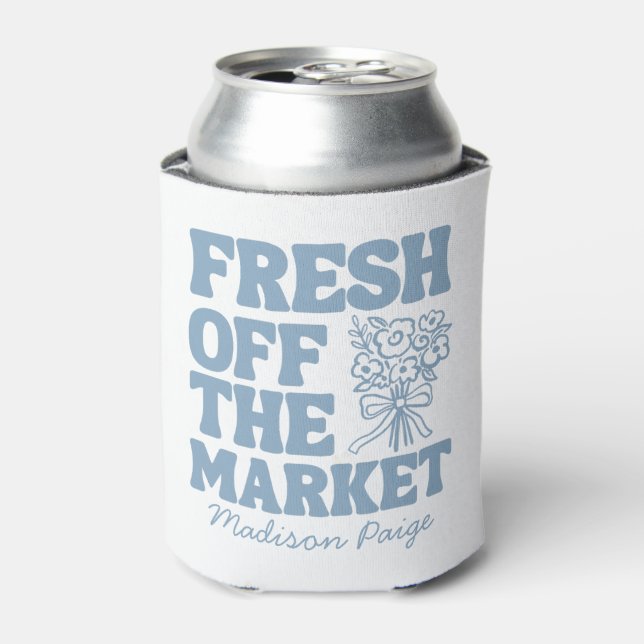 Whimsical Fresh off Market Blue Brautparty Dosenkühler (Kanne Vorderseite)