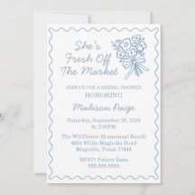 Whimsical Fresh off Market Blue Brautparty