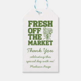 Whimsical Fresh off Market Green Brautparty Geschenkanhänger