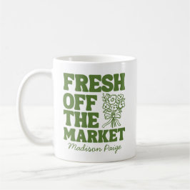 Whimsical Fresh off Market Green Brautparty Kaffeetasse