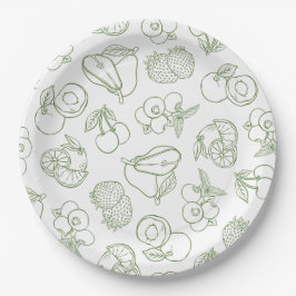Whimsical Fresh off Market Green Brautparty Pappteller