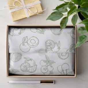 Whimsical Fresh off Market Green Brautparty Seidenpapier