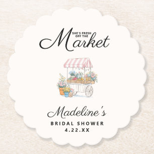 Whimsical Fresh-Off-The-Market-Junggesellinnenabsc Untersetzer