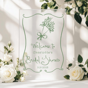 Whimsical Fresh off the Market Sage vert nuptiale