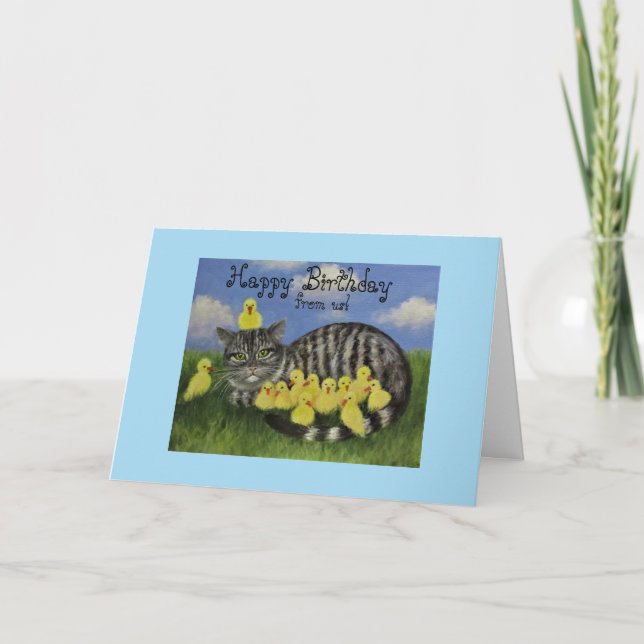 Whimsical Friends/ Geburtstagskarte Dankeskarte (Vorderseite)