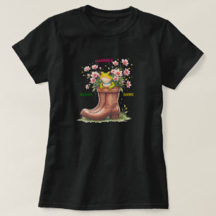 Whimsical Frog Bloom T-Shirt