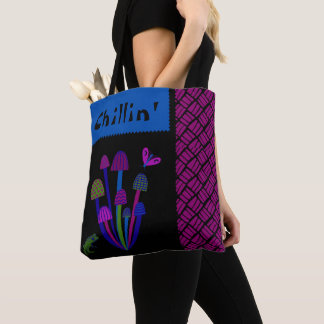 Whimsical Frog n' Mushrooms "Chillin" Tasche