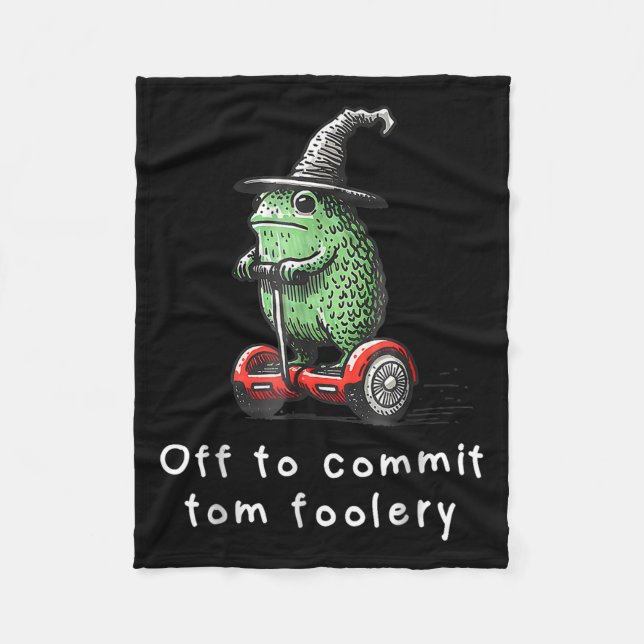 Whimsical Frog Wizard ab, um Tom zum Narren zu bri Fleecedecke (Vorderseite)