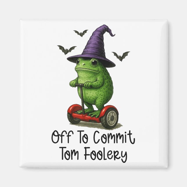Whimsical Frog Wizard ab, um Tom zum Narren zu bri Magnet (Vorne)