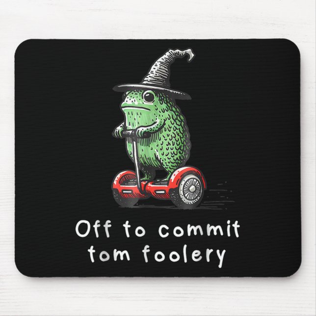Whimsical Frog Wizard ab, um Tom zum Narren zu bri Mousepad (Vorne)