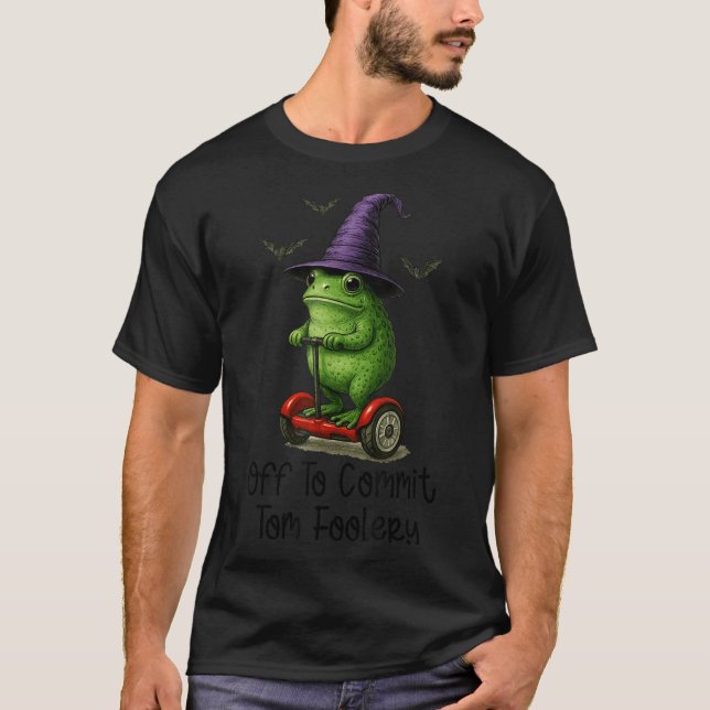 Whimsical Frog Wizard ab, um Tom zum Narren zu bri T-Shirt (Vorderseite)