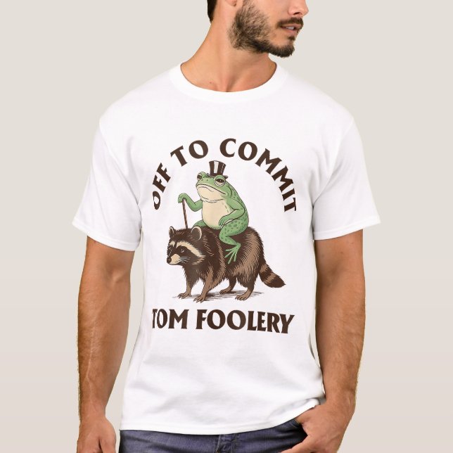 Whimsical Frog Wizard ab, um Tom zum Narren zu mac T-Shirt (Vorderseite)
