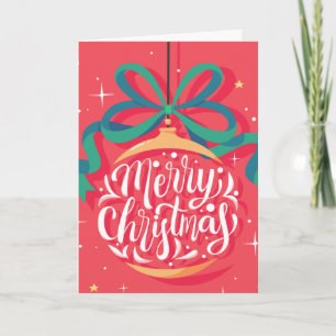 Whimsical frohe Weihnachten Personalisiert   Weihn Karte