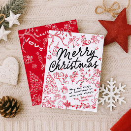 Whimsical Frohe Weihnachtskarte Feiertagskarte