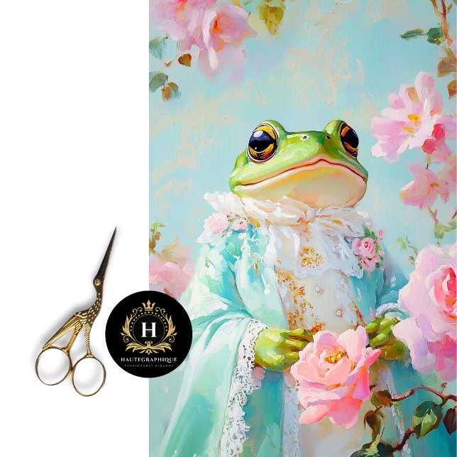 Whimsical Frosch Princess Floral Art Decoupage Seidenpapier (Von Creator hochgeladen)