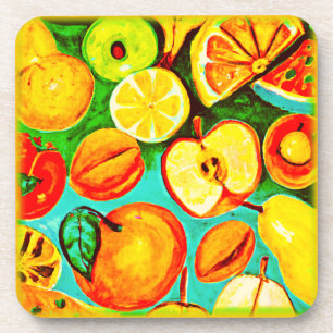 Whimsical Fruit Muster. Jetzt kaufen Getränkeuntersetzer