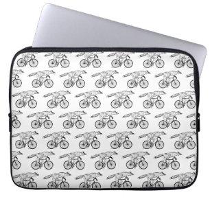 Whimsical Fuchs auf Fahrrad Kunstprint Laptopschutzhülle