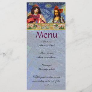 Whimsical Fun Vintage Wedding Menu