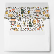 Whimsical Funky Hand Drawn Illustrations Wedding