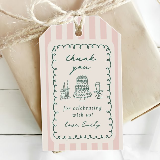 Whimsical Funky Quirky 30th Birthday Party Geschenkanhänger (Von Creator hochgeladen)