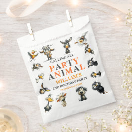 Whimsical Funny Animals 2nd Birthday Party Geschenktütchen