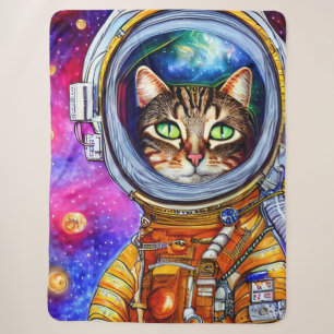 Whimsical Funny Astronaut Cat Sherpadecke
