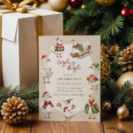 Whimsical Gans Weihnachtsfeier Einladung